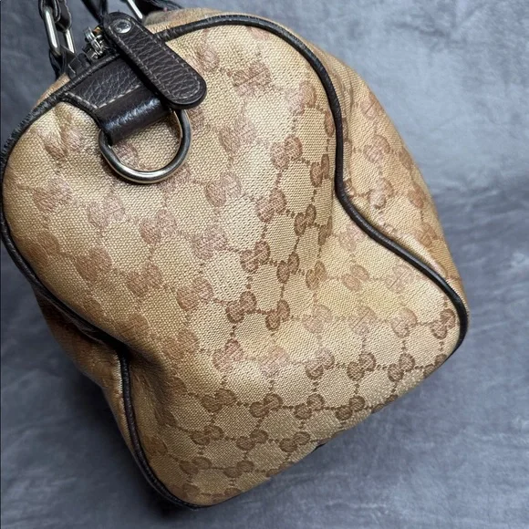 Gucci Tan and Dark Brown Monogram Tote - Picture 6 of 16